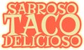 Delicious Tasty Taco Lettering Vector Design Royalty Free Stock Photo