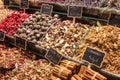 Delicious tasty turkish delights at Grand bazaar, Istanbul, Turkey Royalty Free Stock Photo