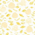 Delicious tempting hand drawn noodle pattern.