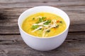 Delicious thai curry coconut chiken soup bowl Royalty Free Stock Photo