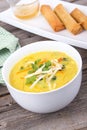 Delicious thai curry coconut chiken soup bowl Royalty Free Stock Photo