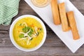 Delicious thai curry coconut chiken soup bowl Royalty Free Stock Photo