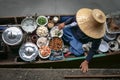 Delicious Thai food at the floating market in Thailand