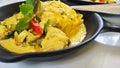 Delicious Thai food for lunch. green curry.