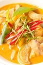 Delicious Thai panang curry close up