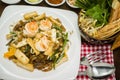 Delicious Thai stir-fried rice noodles Royalty Free Stock Photo