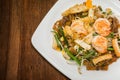 Delicious Thai stir-fried rice noodles Royalty Free Stock Photo