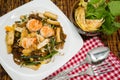 Delicious Thai stir-fried rice noodles Royalty Free Stock Photo