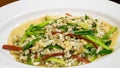 The delicious Thai stir-fried weaver ant egg Kai Mod Pad Kai