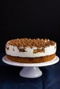 Delicious tiramisu cake on cake stand Royalty Free Stock Photo