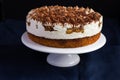 Delicious tiramisu cake on cake stand Royalty Free Stock Photo