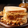 Delicious Toasted Peanut Butter Sandwiches - Rtx On Style Royalty Free Stock Photo