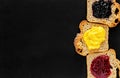 Delicious toasts with sweet homemade jam Royalty Free Stock Photo