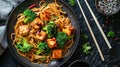 Delicious Tofu Stir Fry with Broccoli and Noodles