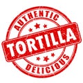 Delicious tortilla vector stamp