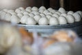 Delicious traditional chinese Baozi buns ready to be steamed Royalty Free Stock Photo