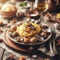 delicious traditional italian linguine alle vongole i