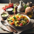 delicious traditional italian pasta primavera