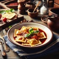 delicious traditional italian ravioli