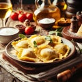 delicious traditional italian ravioli