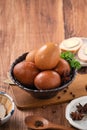 Delicious traditional Taiwanese food tea eggs