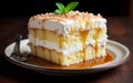 Delicious of Tres Leches, Generative Ai Royalty Free Stock Photo