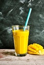 Delicious tropical mango smoothie