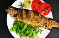Delicious trout fish roasted