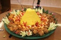 Delicious Tumpeng Rice Served on Table