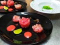 Delicious Tuna tartare, Italian gourmet food photography