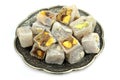 Delicious Turkish delight with pistachio nuts.