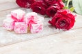 Delicious Turkish Delight with rose flower Royalty Free Stock Photo