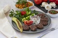 Delicious Turkish traditional kebab meatballs or kofta