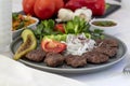 Delicious Turkish traditional kebab meatballs or kofta