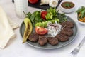 Delicious Turkish traditional kebab meatballs or kofta