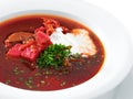 Delicious ukrainian borscht