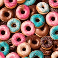 Variety of delicious doughnuts - ai generated image Royalty Free Stock Photo
