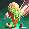 Delicious vegan ice cream AI