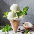 Delicious vegan ice cream AI