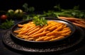 delicious vegetable glazed roasted carrots Royalty Free Stock Photo