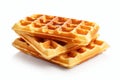 Delicious waffles from Belgium have been heat treated with sweetness. Generate Ai