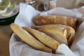 Delicious Warm Pita Bread Served as an Appetizer Royalty Free Stock Photo