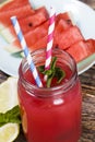 delicious watermelon juice from red watermelons berries