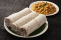 Delicious white rice puttu from Kerala cuisine. Royalty Free Stock Photo