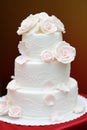 Delicious white wedding cake