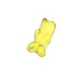 Delicious yellow jelly bear on white