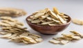 Deliciously crunchy snack in a wooden bowl Royalty Free Stock Photo