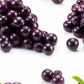Deliciously fresh and vibrant ripe acai berry, perfectly isolated on a clean white background