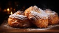 Deliciously Sweet Pastries With A Dusting Of Powdered Sugar
