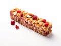 Deliciously Tempting: A Close-Up Look at a Fresh Strawberry Granola Bar